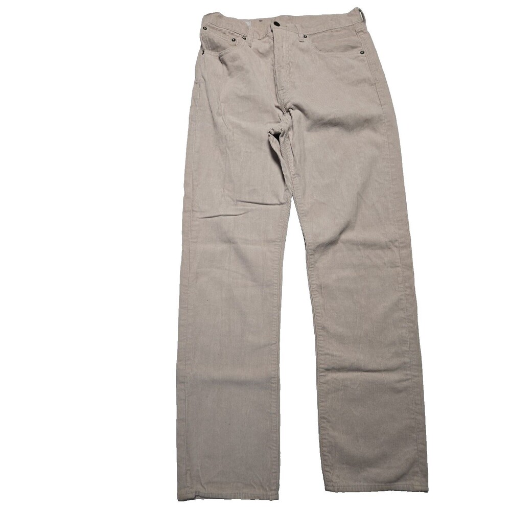 Gap Corduroy Pants Men 32x34 Tan Original Straight Leg Khaki off white fit 32x32